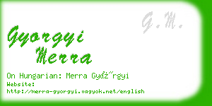 gyorgyi merra business card